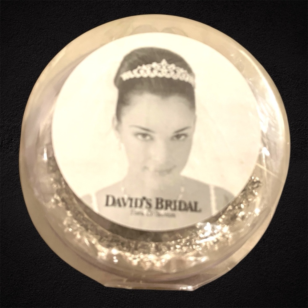 Davids Bridal Wedding Tiara Vtg Silver Rhinestone Pearl & Crystal Pristine Crown